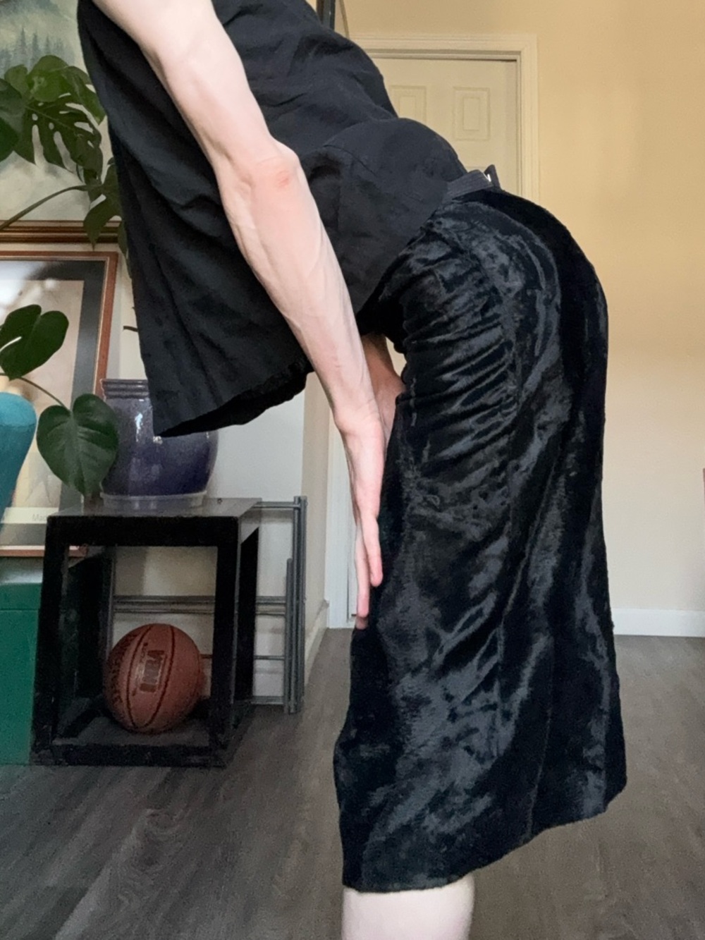Viktor & Rolf Black Vegan Pony Fur Midi Pencil Skirt, Size 40 (sample) - Picture 9 of 9